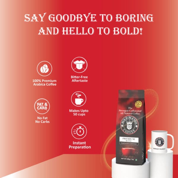 SAY GOOBYE TO BORING AND HELLO TO BOLD - PREMIUM BLEND BOLD BLENDS COFFEE