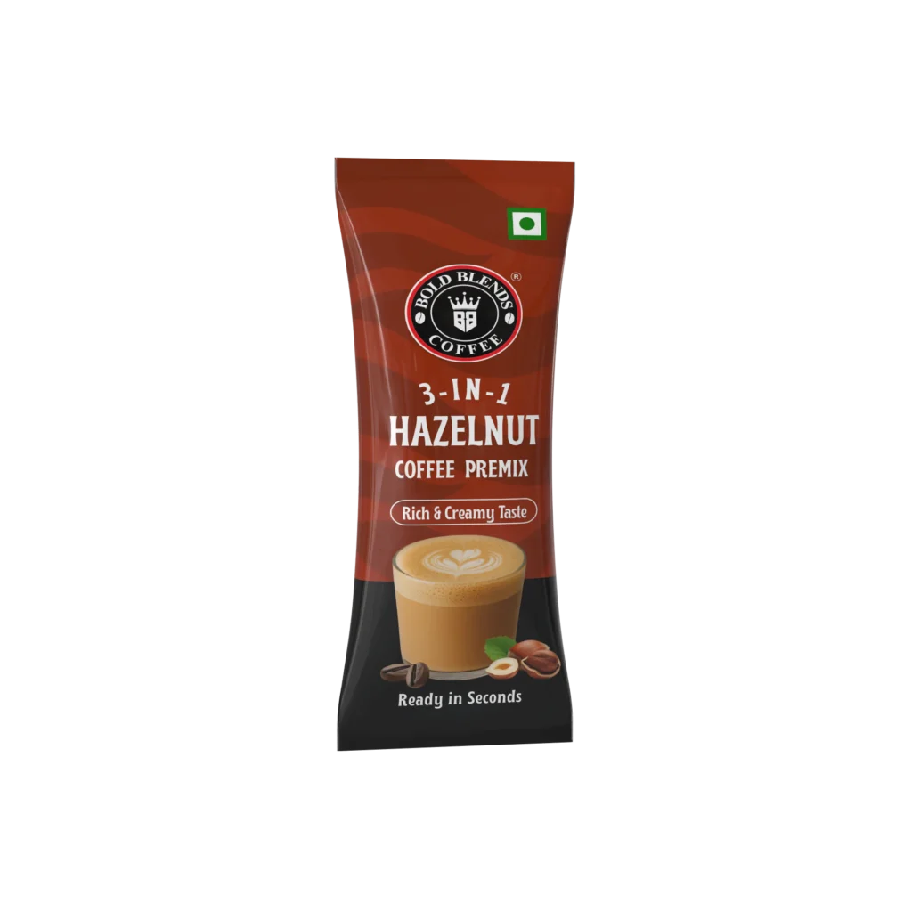 bold blends coffee hazelnut coffee premix sachet