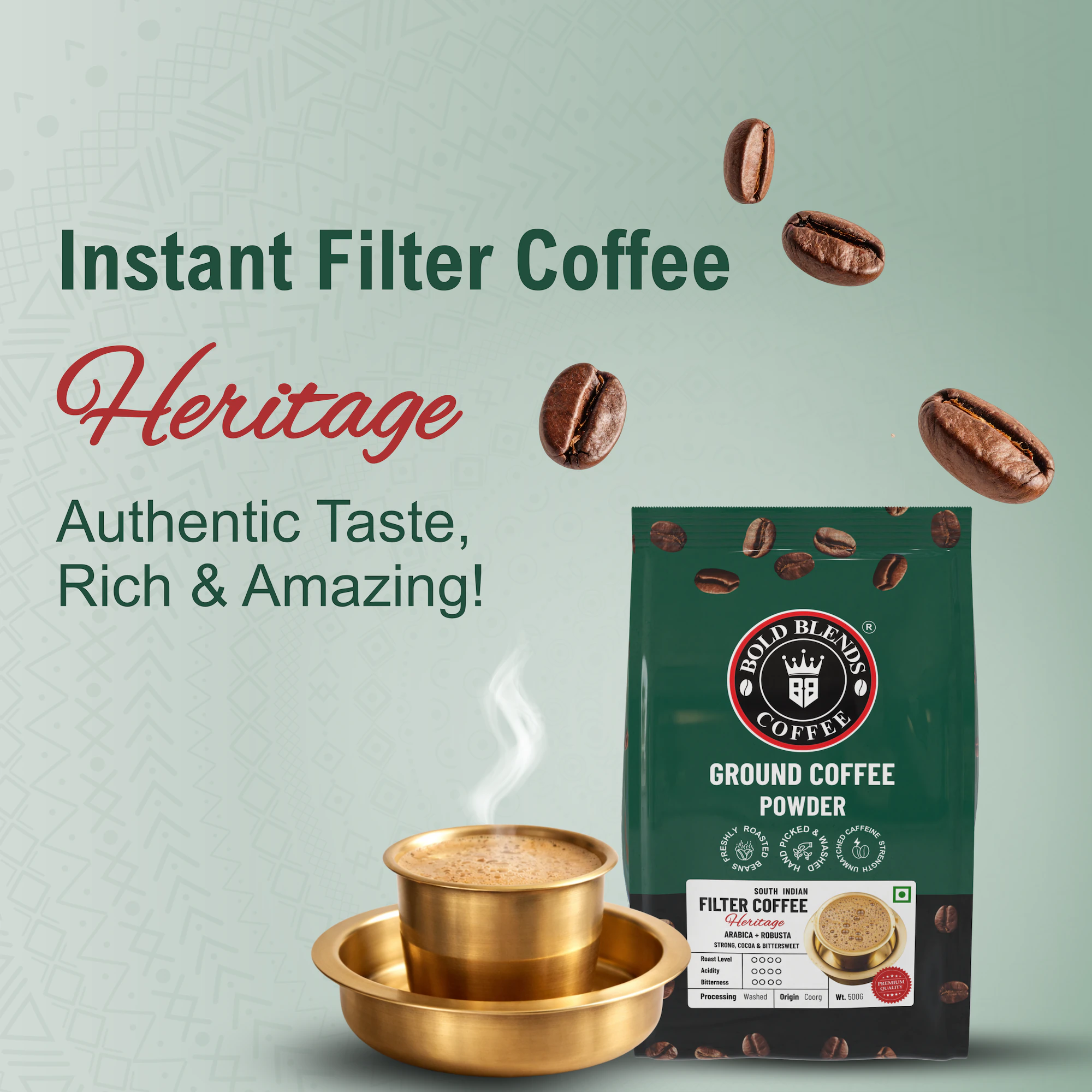 100% Pure South Indian (Heritage) Filter Coffee Powder 500g - Image 7