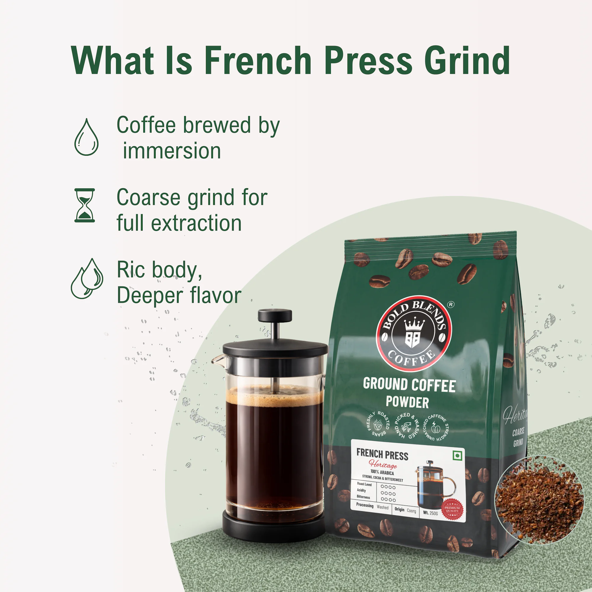 100% Arabica French Press I Coffee Powder 500g - Image 7