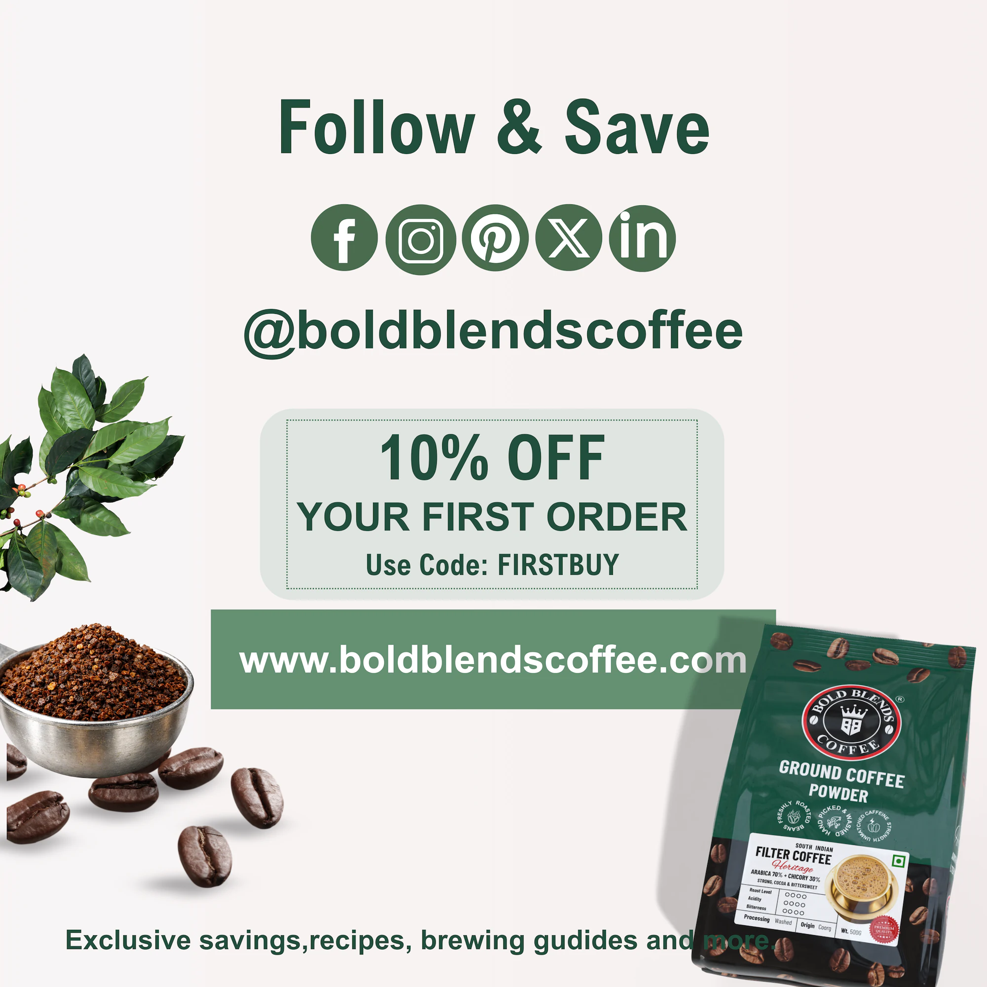 South Indian (Heritage) I Filter Coffee 70:30 Blend 500g 8 South Indian (Heritage) I Filter Coffee 70:30 Blend 500g - Image 8