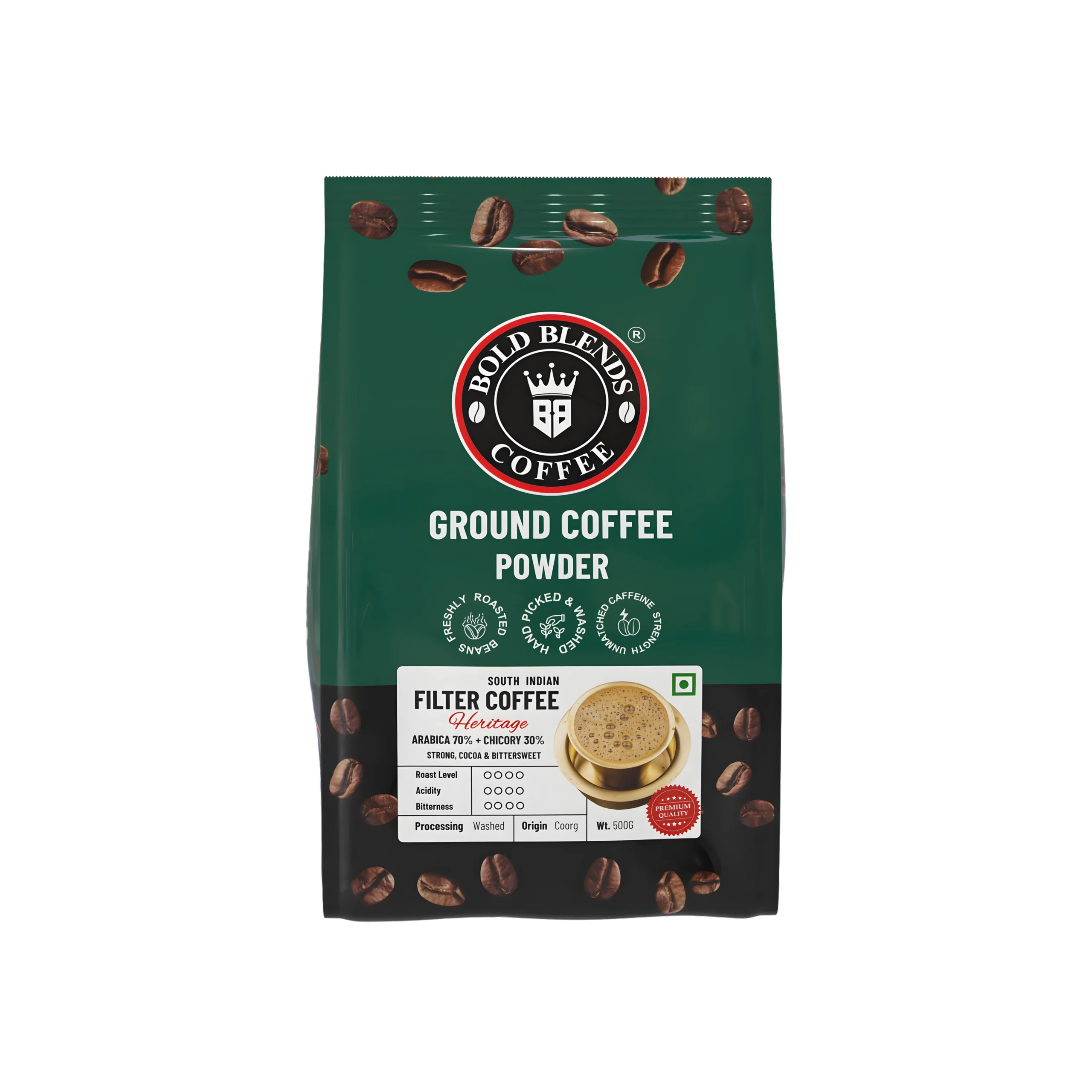 South Indian (Heritage) I Filter Coffee 70:30 Blend 500g 1 South Indian (Heritage) I Filter Coffee 70:30 Blend 500g